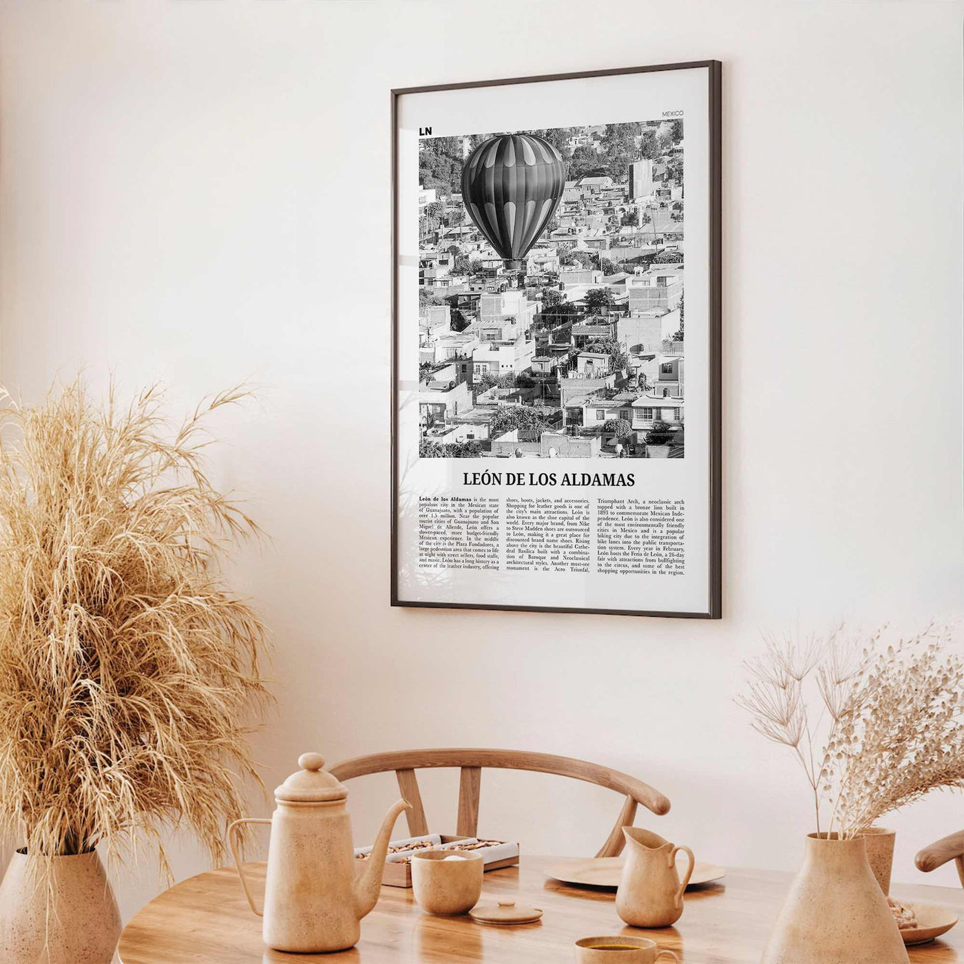 Leon De Los Aldamas Print Black and White, León Wall Art, León Poster, León Photo, León Wall Décor, León de los Aldama, Guanajuato, Mexico