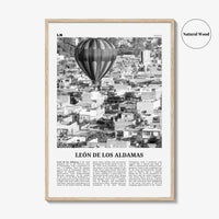 Leon De Los Aldamas Print Black and White, León Wall Art, León Poster, León Photo, León Wall Décor, León de los Aldama, Guanajuato, Mexico