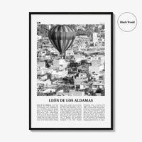 Leon De Los Aldamas Print Black and White, León Wall Art, León Poster, León Photo, León Wall Décor, León de los Aldama, Guanajuato, Mexico