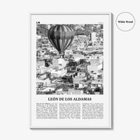 Leon De Los Aldamas Print Black and White, León Wall Art, León Poster, León Photo, León Wall Décor, León de los Aldama, Guanajuato, Mexico
