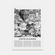 León de los Aldamas Travel B&W Poster