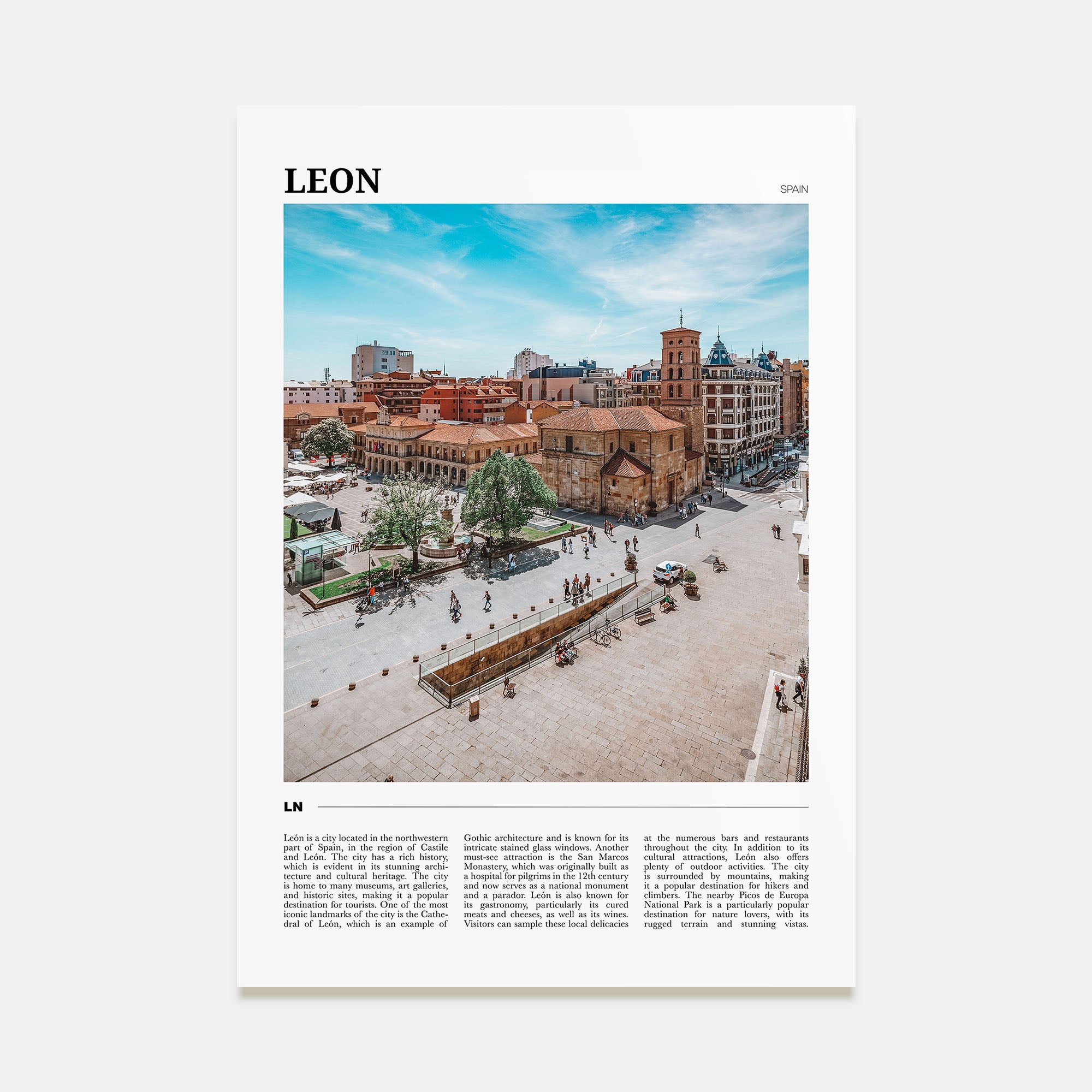 Leon, Spain Travel Color No 1 Poster