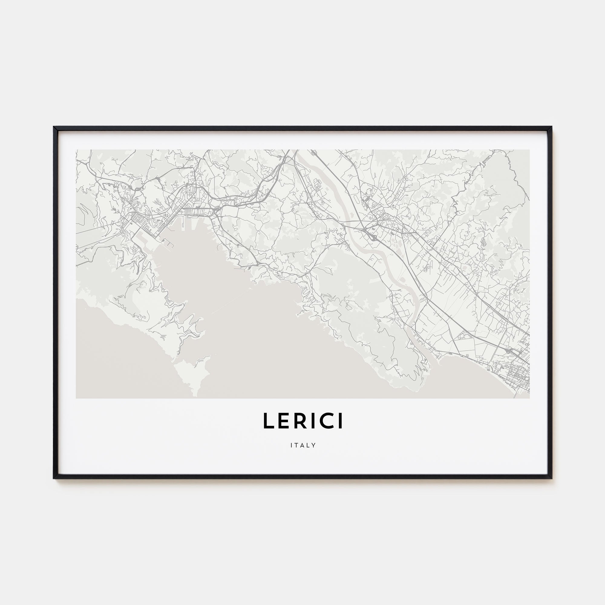 Lerici Map Landscape Poster