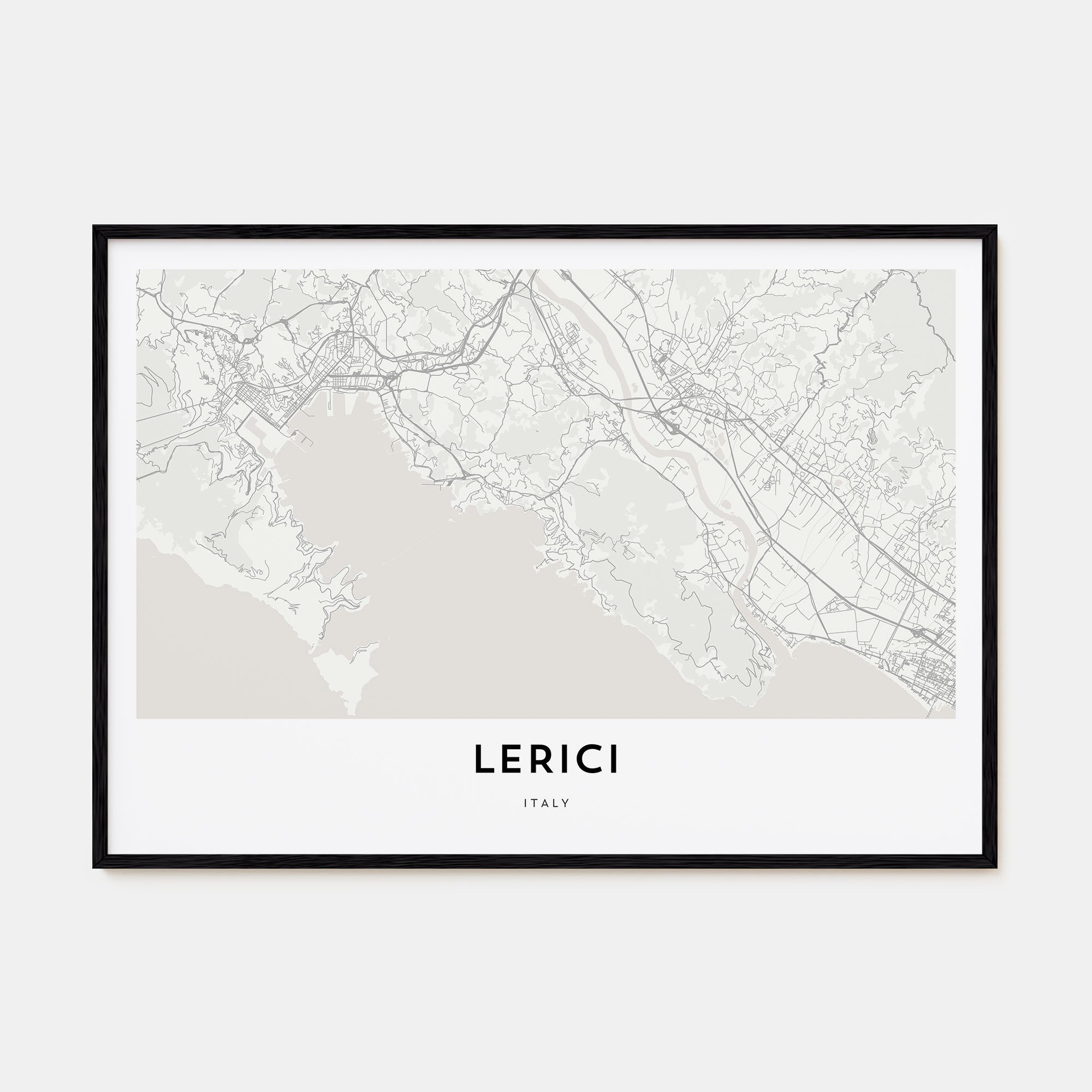 Lerici Map Landscape Poster