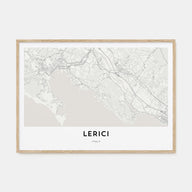 Lerici Map Landscape Poster