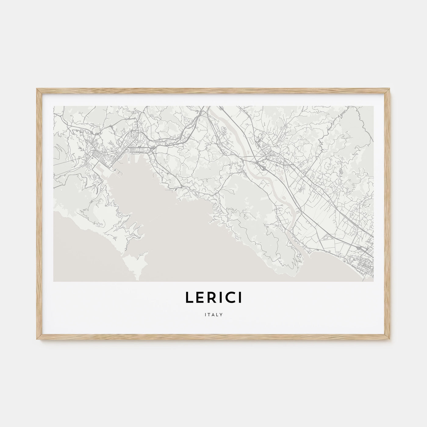 Lerici Map Landscape Poster