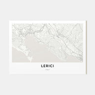 Lerici Map Landscape Poster