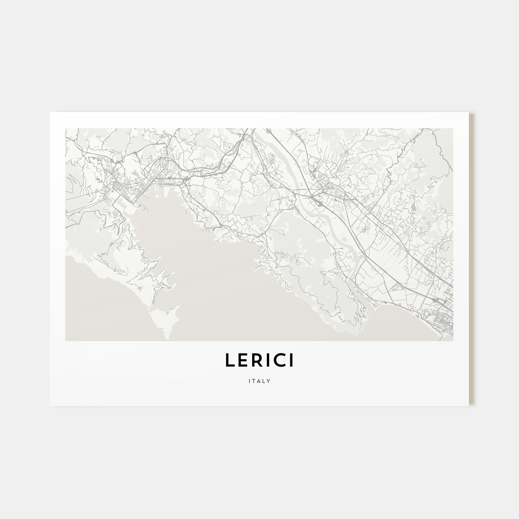 Lerici Map Landscape Poster