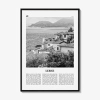 Lerici Print Black and White, Lerici Wall Art, Lerici Poster, Lerici Photo, Lerici Wall Décor, La Spezia, Italy, Italia, Liguria
