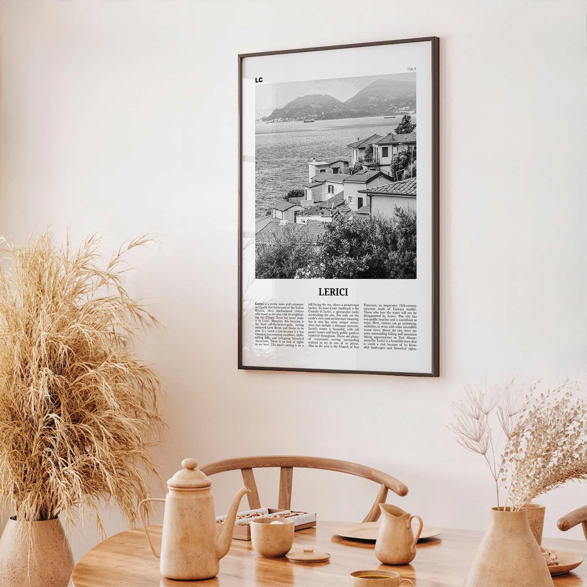 Lerici Print Black and White, Lerici Wall Art, Lerici Poster, Lerici Photo, Lerici Wall Décor, La Spezia, Italy, Italia, Liguria