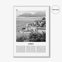 Lerici Print Black and White, Lerici Wall Art, Lerici Poster, Lerici Photo, Lerici Wall Décor, La Spezia, Italy, Italia, Liguria