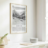 Les Deux Alpes Print Black and White, Les Deux Alpes Wall Art, Les Deux Alpes Poster, Les Deux Alpes Photo, Les Deux Alpes Décor, France
