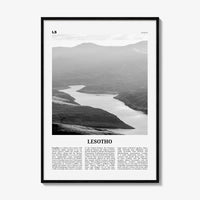 Lesotho Print Black and White, Lesotho Wall Art, Lesotho Poster, Lesotho Photo, Lesotho Wall Decor, Country Art Print, Maseru, Africa