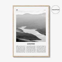 Lesotho Print Black and White, Lesotho Wall Art, Lesotho Poster, Lesotho Photo, Lesotho Wall Decor, Country Art Print, Maseru, Africa