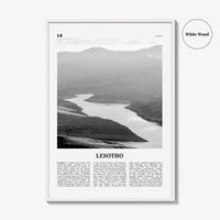 Lesotho Print Black and White, Lesotho Wall Art, Lesotho Poster, Lesotho Photo, Lesotho Wall Decor, Country Art Print, Maseru, Africa