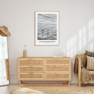 Leucadia State Beach Portrait B&W Poster
