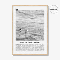 Leucadia State Beach Print Black and White, Leucadia State Beach  Wall Art, Leucadia State Beach Poster,  Leucadia State Beach Photo