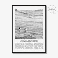 Leucadia State Beach Print Black and White, Leucadia State Beach  Wall Art, Leucadia State Beach Poster,  Leucadia State Beach Photo