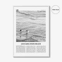 Leucadia State Beach Print Black and White, Leucadia State Beach  Wall Art, Leucadia State Beach Poster,  Leucadia State Beach Photo