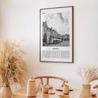 Leuven Print Black and White No 1, Leuven Wall Art Market, Leuven Poster, Leuven Photo, Leuven Wall Decor, Belgium, Louvain, Löwen