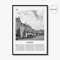 Leuven Print Black and White No 1, Leuven Wall Art Market, Leuven Poster, Leuven Photo, Leuven Wall Decor, Belgium, Louvain, Löwen