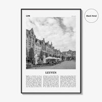 Leuven Print Black and White No 1, Leuven Wall Art Market, Leuven Poster, Leuven Photo, Leuven Wall Decor, Belgium, Louvain, Löwen