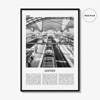 Leuven Print Black and White No 2, Leuven Wall Art Train, Leuven Poster, Leuven Photo, Leuven Wall Decor, Belgium, Louvain, Löwen, Brabant