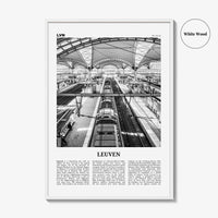 Leuven Print Black and White No 2, Leuven Wall Art Train, Leuven Poster, Leuven Photo, Leuven Wall Decor, Belgium, Louvain, Löwen, Brabant