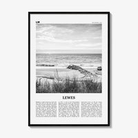 Lewes Print Black and White, Lewes Wall Art, Lewes Poster, Lewes Photo, Lewes Wall Décor, Delaware, USA, United States, North America