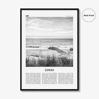 Lewes Print Black and White, Lewes Wall Art, Lewes Poster, Lewes Photo, Lewes Wall Décor, Delaware, USA, United States, North America