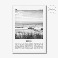Lewes Print Black and White, Lewes Wall Art, Lewes Poster, Lewes Photo, Lewes Wall Décor, Delaware, USA, United States, North America