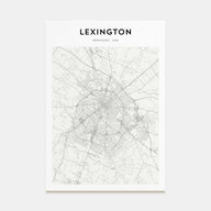 Lexington, Kentucky Map Portrait Poster