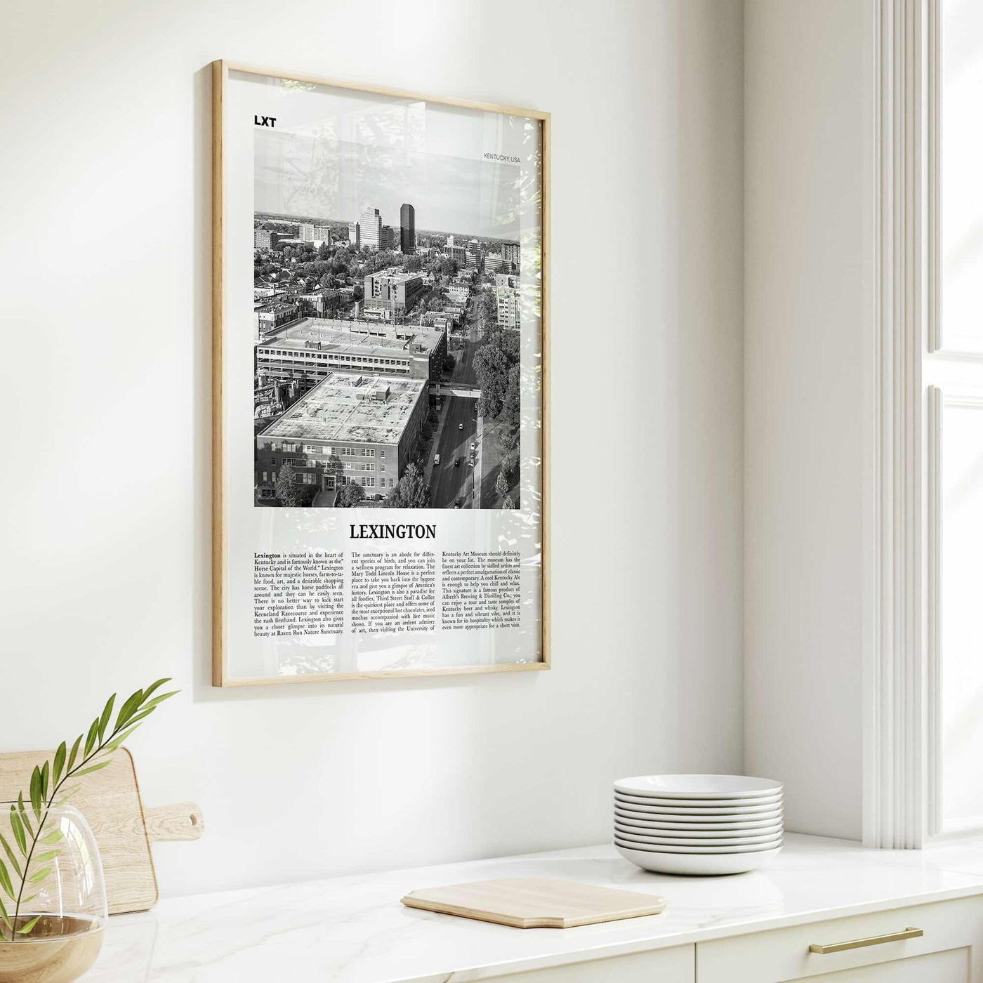 Lexington Print Black and White Kentucky, Lexington Wall Art, Lexington Poster, Lexington Photo, Lexington Wall Décor, United States