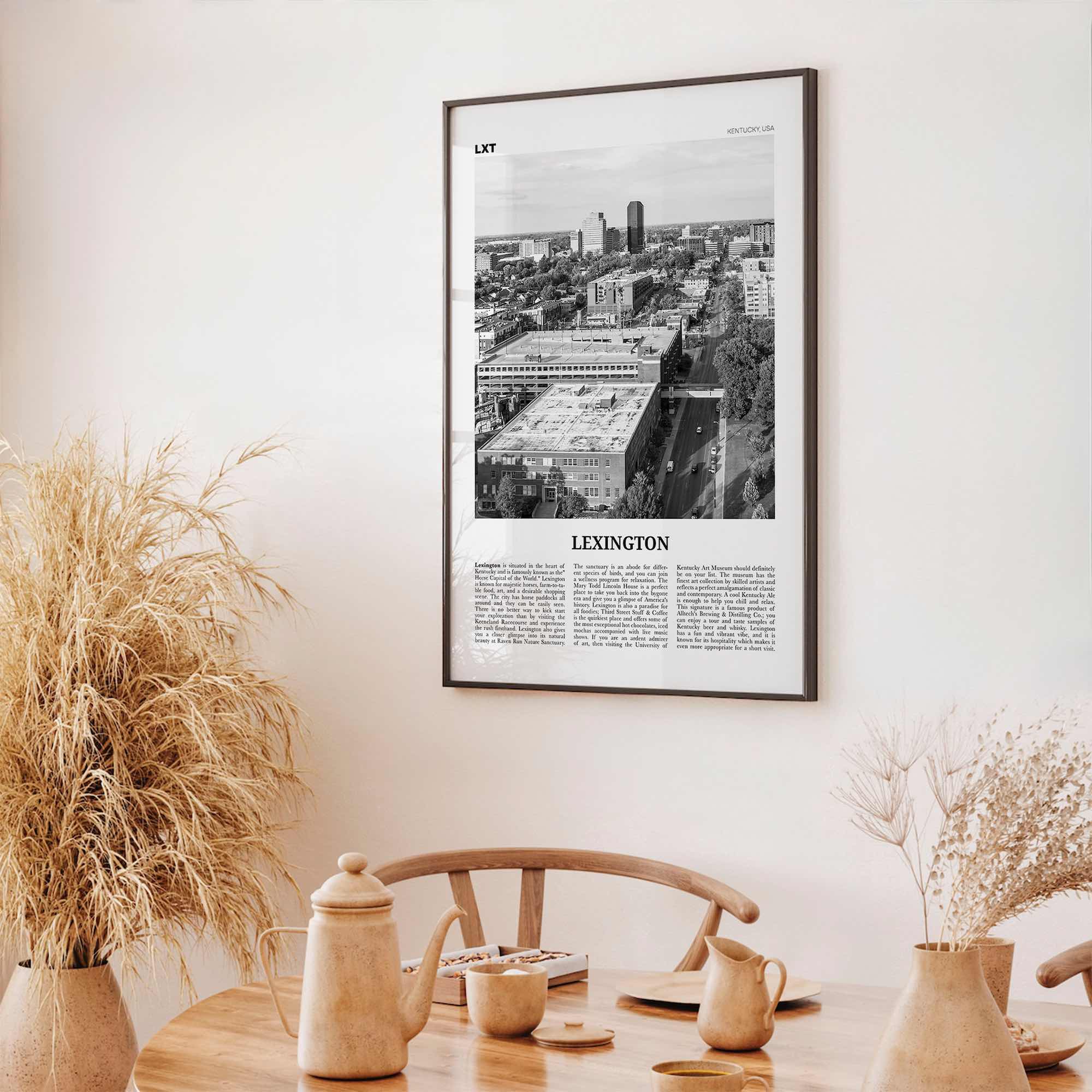 Lexington Print Black and White Kentucky, Lexington Wall Art, Lexington Poster, Lexington Photo, Lexington Wall Décor, United States