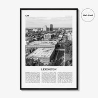 Lexington Print Black and White Kentucky, Lexington Wall Art, Lexington Poster, Lexington Photo, Lexington Wall Décor, United States