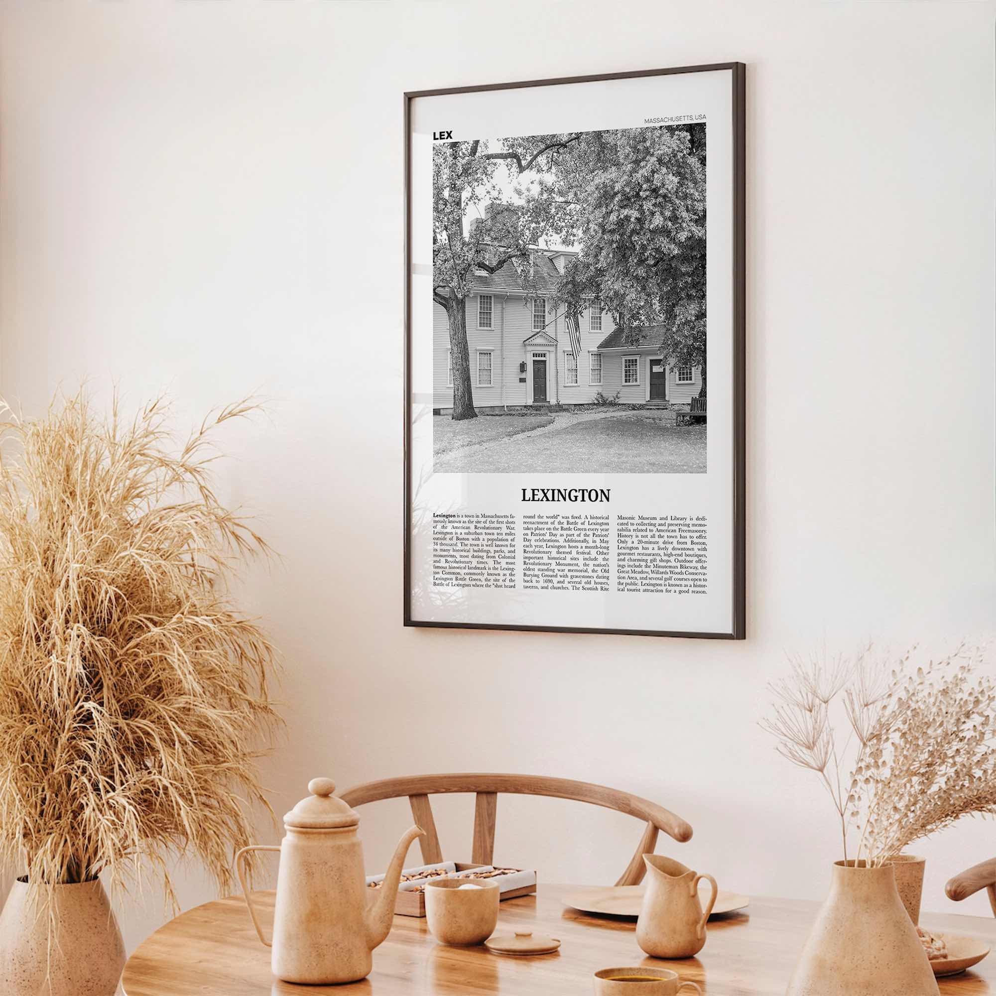 Lexington Print Black and White Massachusetts, Lexington Wall Art, Lexington Poster, Lexington Photo, Lexington Wall Décor, USA