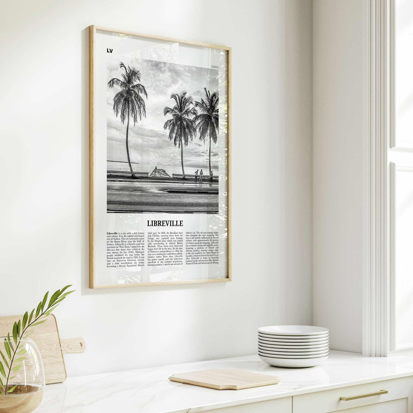 Libreville Print Black and White, Libreville Wall Art, Libreville Poster, Libreville Photo, Libreville Wall Décor, Gabon, Komo River, Africa