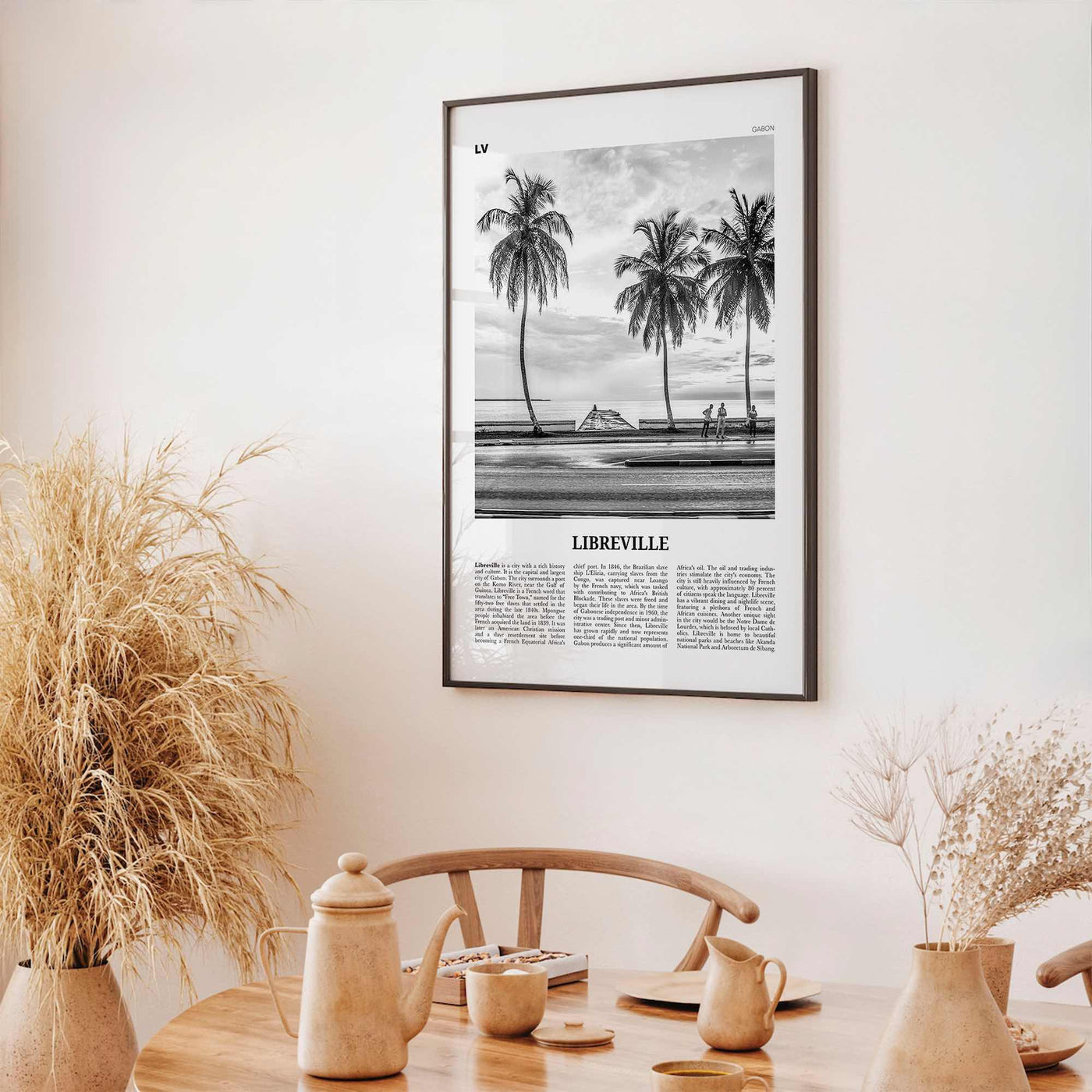 Libreville Print Black and White, Libreville Wall Art, Libreville Poster, Libreville Photo, Libreville Wall Décor, Gabon, Komo River, Africa