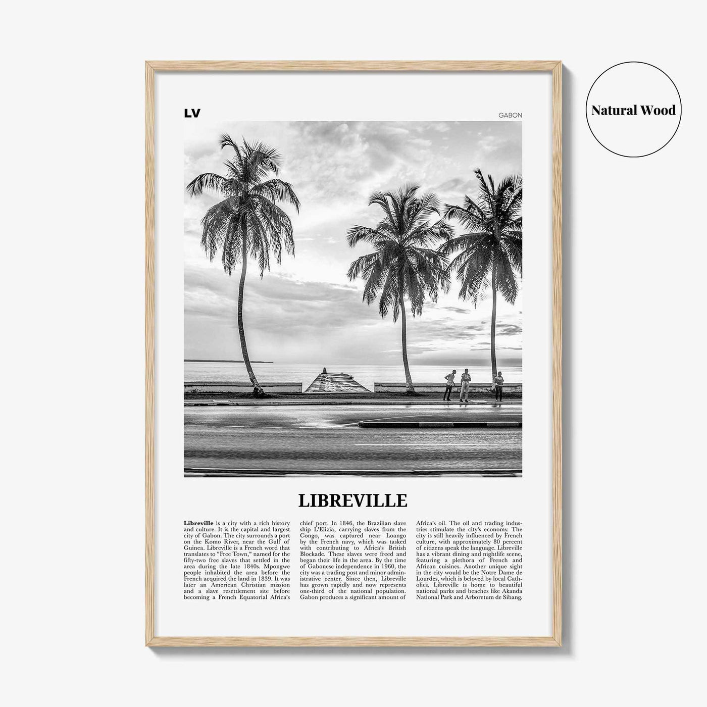 Libreville Print Black and White, Libreville Wall Art, Libreville Poster, Libreville Photo, Libreville Wall Décor, Gabon, Komo River, Africa
