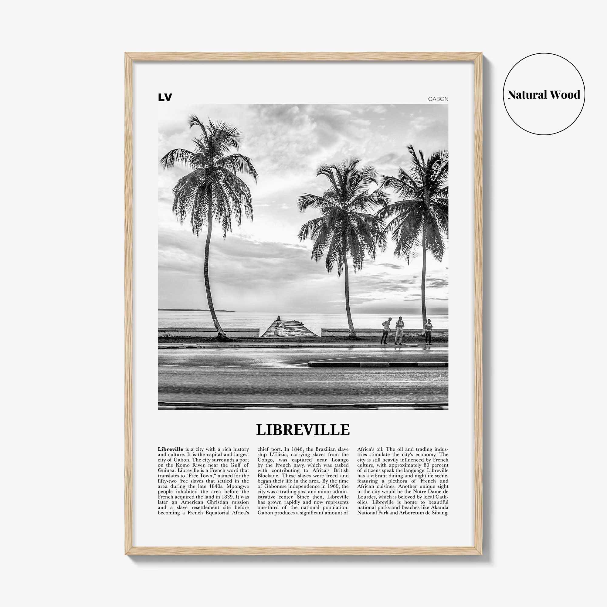 Libreville Print Black and White, Libreville Wall Art, Libreville Poster, Libreville Photo, Libreville Wall Décor, Gabon, Komo River, Africa