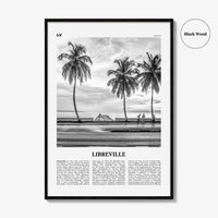 Libreville Print Black and White, Libreville Wall Art, Libreville Poster, Libreville Photo, Libreville Wall Décor, Gabon, Komo River, Africa