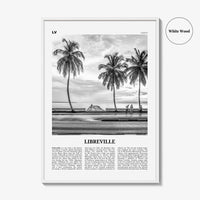 Libreville Print Black and White, Libreville Wall Art, Libreville Poster, Libreville Photo, Libreville Wall Décor, Gabon, Komo River, Africa