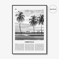 Libreville Print Black and White, Libreville Wall Art, Libreville Poster, Libreville Photo, Libreville Wall Décor, Gabon, Komo River, Africa