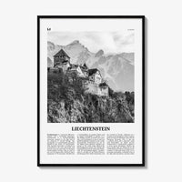 Liechtenstein Print Black and White, Liechtenstein Wall Art, Liechtenstein Poster, Liechtenstein Photo, Fürstentum Liechtenstein, Europe