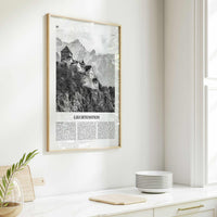 Liechtenstein Print Black and White, Liechtenstein Wall Art, Liechtenstein Poster, Liechtenstein Photo, Fürstentum Liechtenstein, Europe