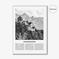 Liechtenstein Print Black and White, Liechtenstein Wall Art, Liechtenstein Poster, Liechtenstein Photo, Fürstentum Liechtenstein, Europe
