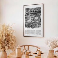 Liege Print Black and White, Liege Wall Art, Liege Poster, Liege Photo, Liege Wall Décor, Liege Map, Belgium