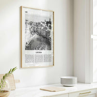 Liguria Print Black and White, Liguria Wall Art, Liguria Poster, Liguria Photo, Liguria Wall Décor, Liguria Map, Italy