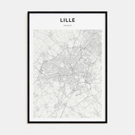 Lille Map Portrait Poster