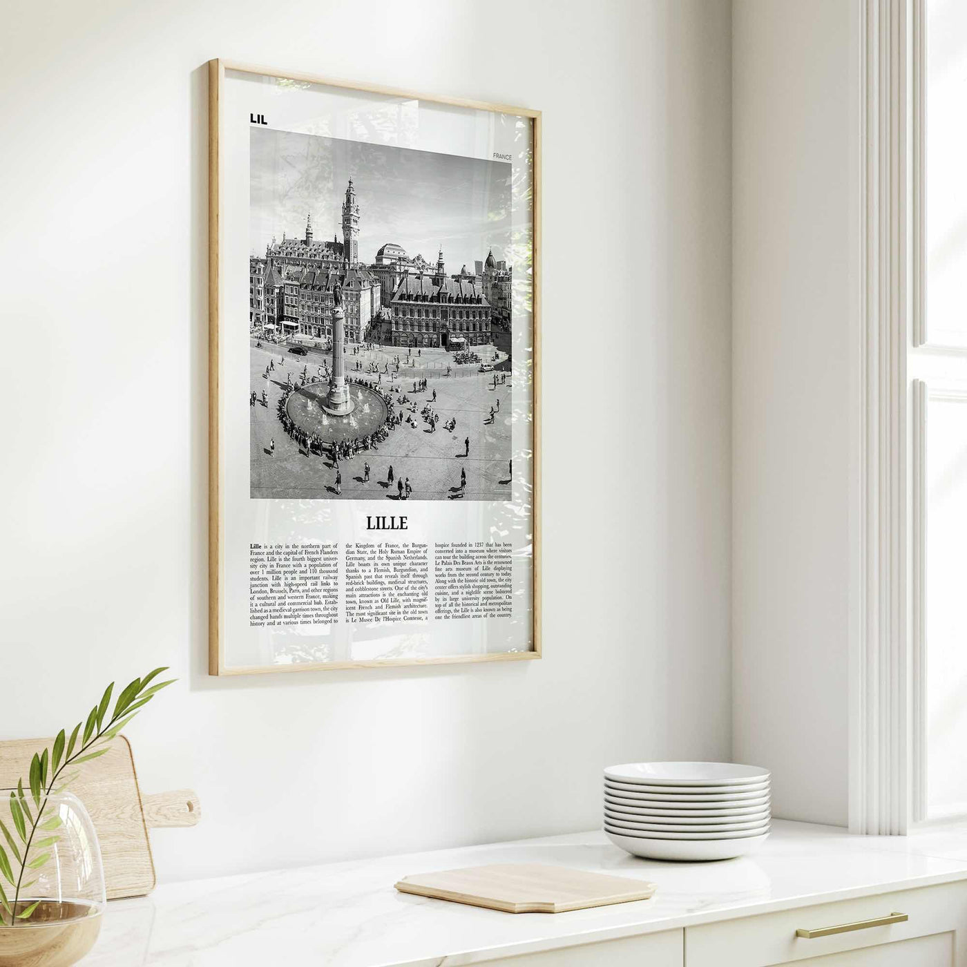 Lille Print Black and White, Lille Wall Art, Lille Poster, Lille Photo, Lille Wall Décor, Lile, France, Hauts-de-France